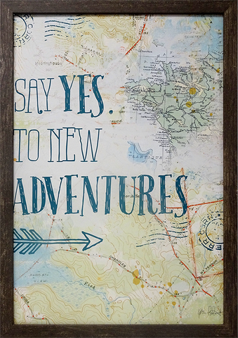 Say Yes to Adventure: Framed with Glass