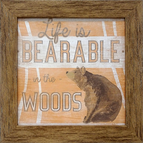 Life is Bearable: Framed and Texturized Art Print