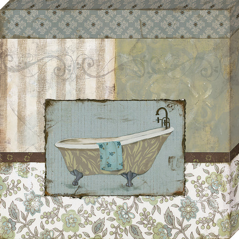 Country Style Bath II: Gallery Wrapped Canvas