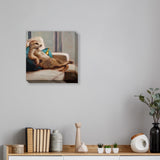 Couch Potato: Gallery Wrapped Canvas