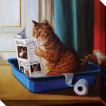 Kitty Throne: Gallery Wrapped Canvas