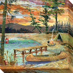 Wildlife Camp Motif I: Gallery Wrapped Canvas
