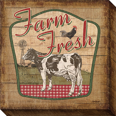 Farm Fresh Cow: Gallery Wrapped Canvas (2 Sizes)