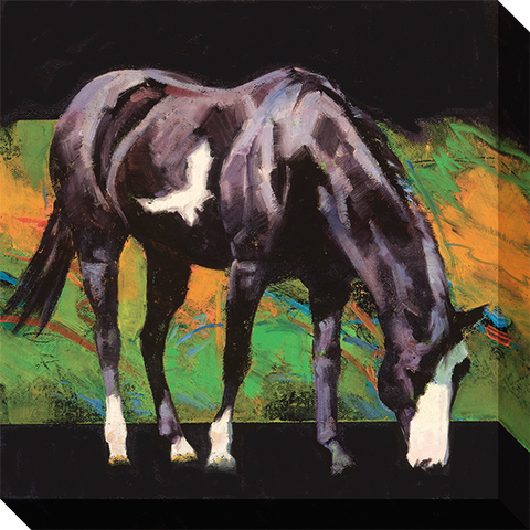Grazing Horse: Gallery Wrapped Canvas (3 Sizes)