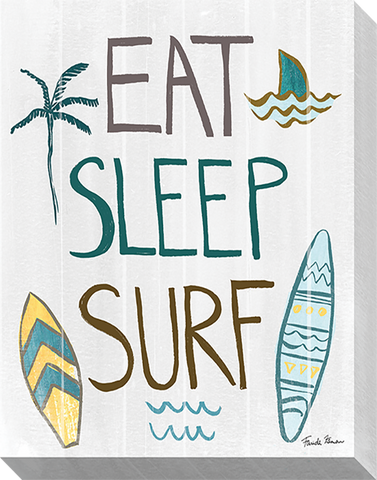 Eat Sleep Surf: Gallery Wrapped Canvas (3 Sizes)