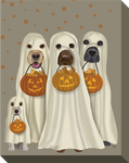 Halloween Trick or Treat Dogs: Gallery Wrapped Canvas