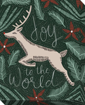 Joy to the World Deer: Gallery Wrapped Canvas