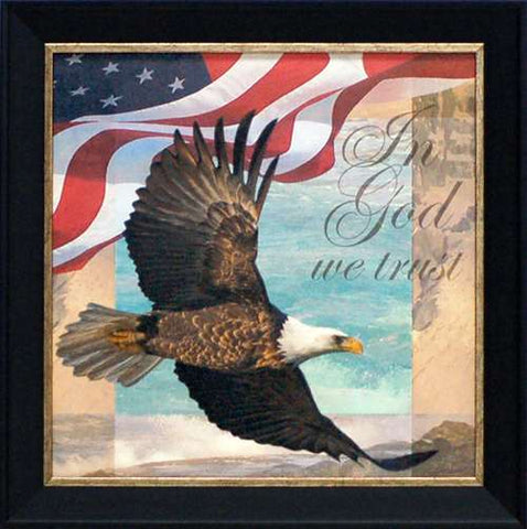 In God We Trust: Framed and Texturized Art Print