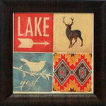 Lodge Collage IV: Framed and Texturized Art Print