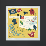 Home State Home: Framed Art Print (50 States, 2 Frame Color Options)