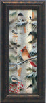 Feathered Friends II Glittered: Framed and Texturized Art Print