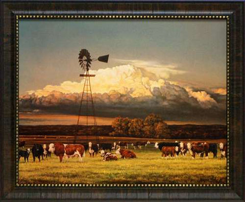 Summer Pastures: Framed and Texturized Art Print