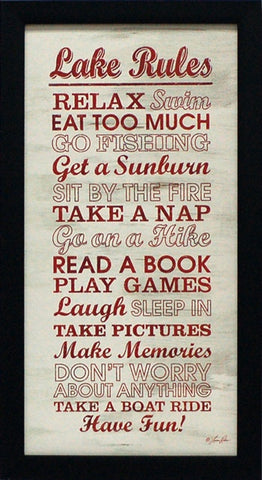 Lake Rules: Framed and Texturized Art Print