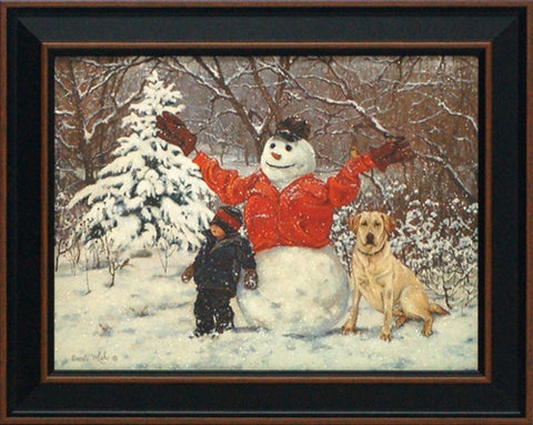 Buddies Glittered: Framed and Texturized Art Print