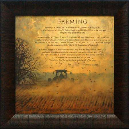 Farming: Framed and Texturized Art Print