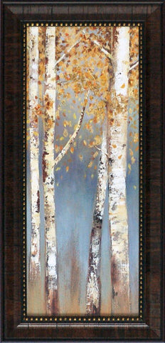 Butterscotch Birch Trees I: Framed and Texturized Art Print