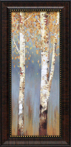 Butterscotch Birch Trees II: Framed and Texturized Art Print